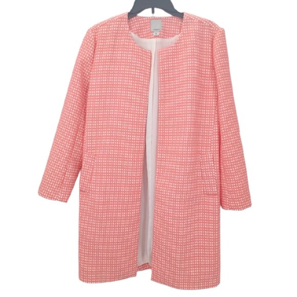 Halogen Coral S Dot Print Jacket NWOT - Picture 2 of 9